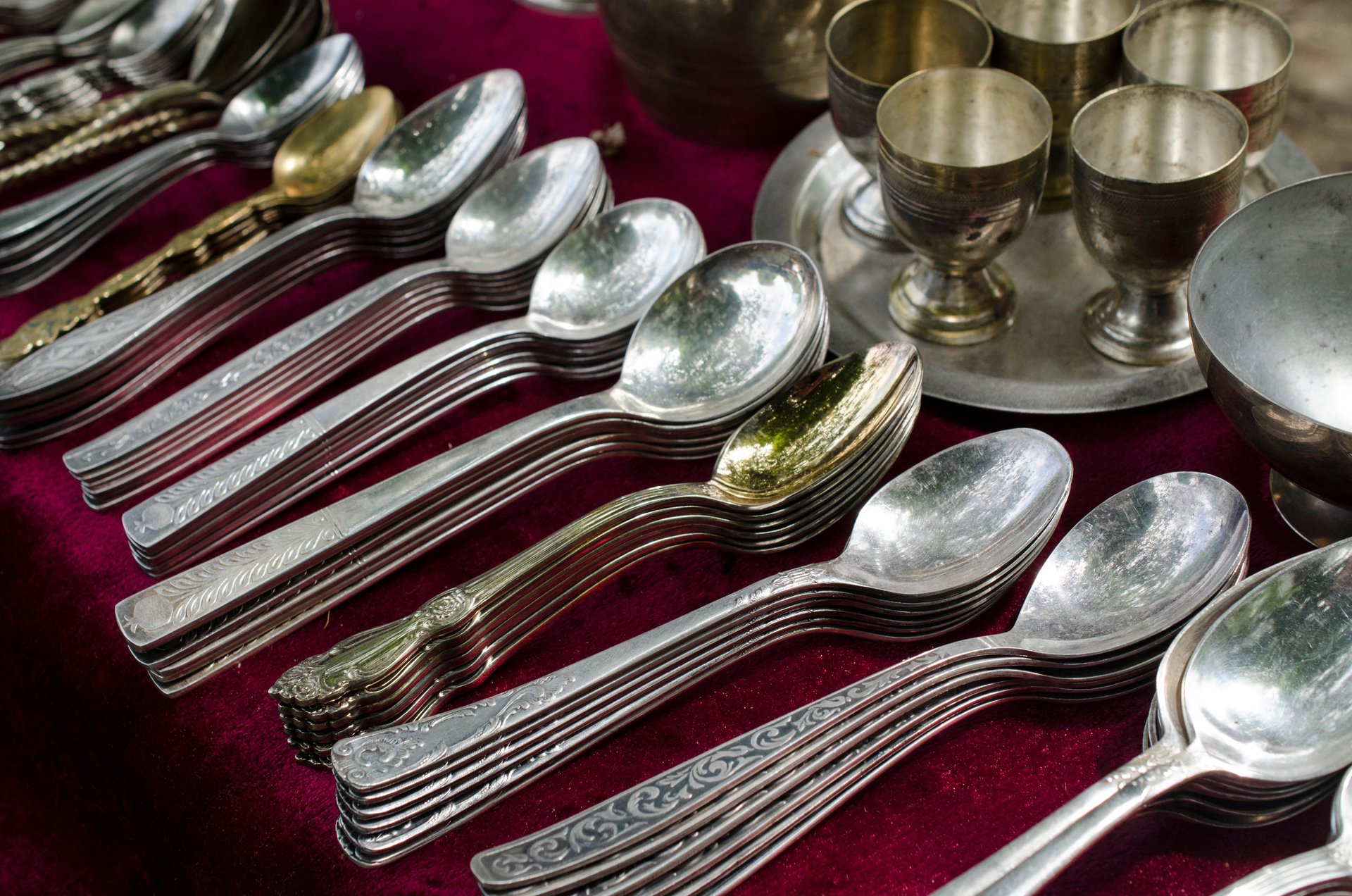 Vieilles cuillères en argent